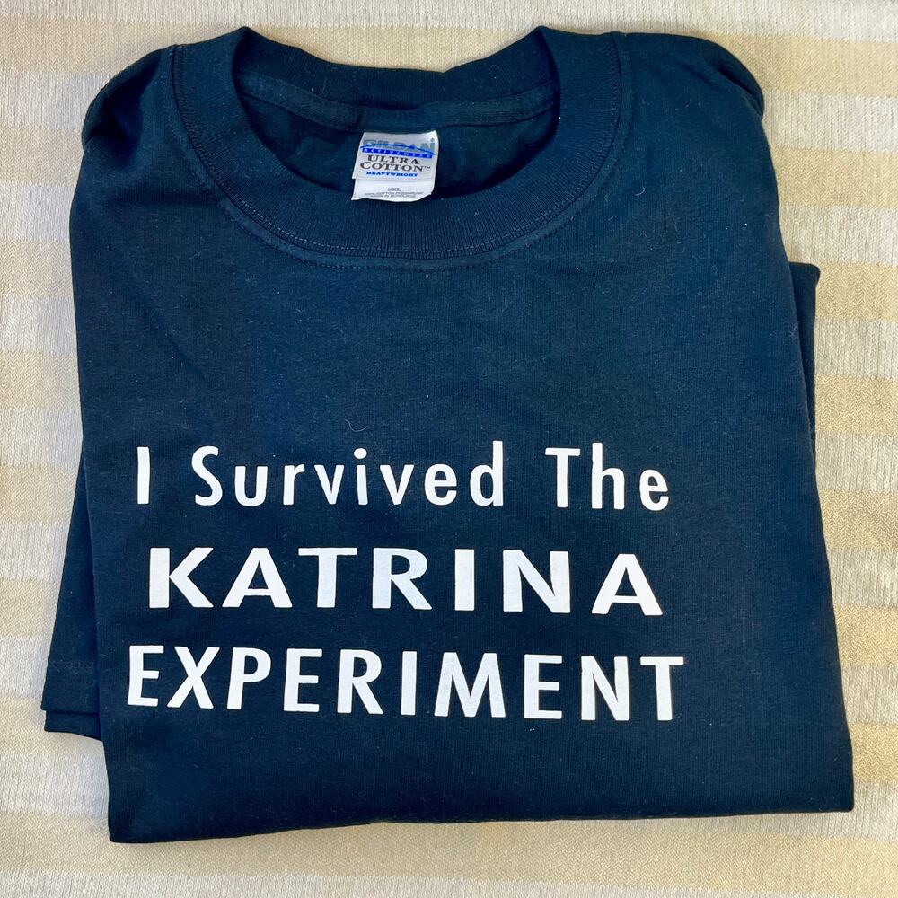 New Orleans Hurricane T-shirt I Survived The Katrina Experiment Men’s 3XL Black